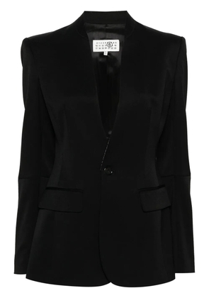 MM6 Maison Margiela contrast-stitching single-breasted blazer - Black