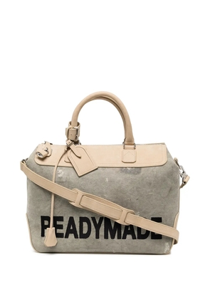 Readymade logo-print panelled tote bag - Grey