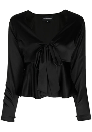 Cynthia Rowley V-neck silk blouse - Black