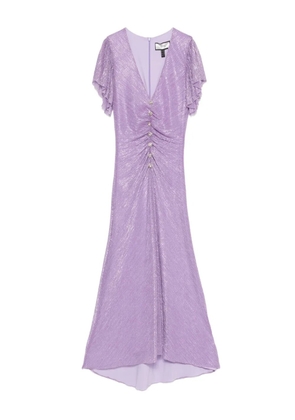 NISSA ruffled gathered dress - Purple
