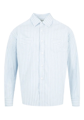 Post O'alls striped pocket shirt - White