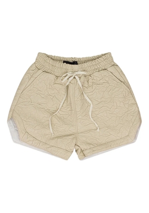 Who Decides War crinkled-effect shorts - Neutrals