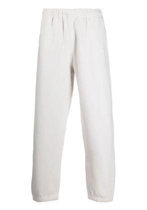 Nike elasticated-waistband cotton track pants - White