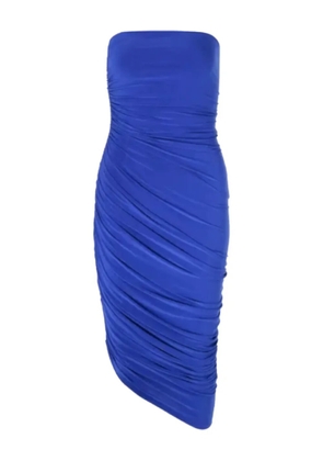 Norma Kamali draped-design asymmetric dress - Blue
