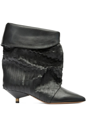 ISABEL MARANT 45mm Edrik pointed embossed boots - Black