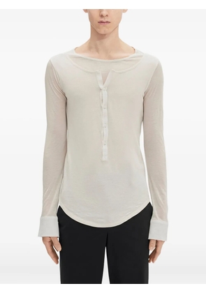 Ann Demeulemeester Leo cotton jersey top - Neutrals