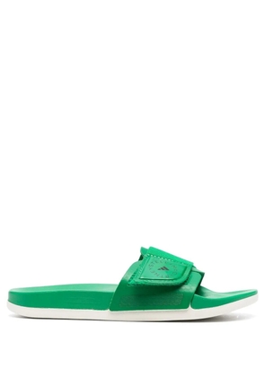 adidas by Stella McCartney logo touch-strap sliders - Green