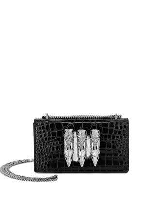 Philipp Plein crocodile-print claw clutch - Black