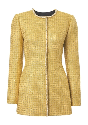 Carolina Herrera embellished tweed jacket - Gold