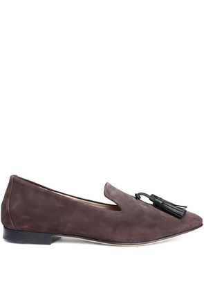 Le Monde Beryl tassel-design suede loafers - Brown