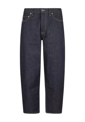 Valentino Garavani logo-patch cropped jeans - Blue