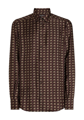 Dolce & Gabbana logo-print shirt - Brown