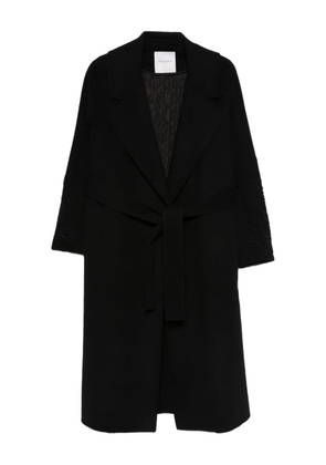 ERMANNO FIRENZE belted single-breasted coat - Black