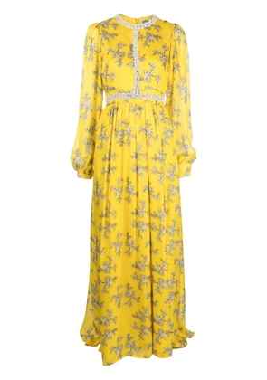 Macgraw Baroque floral-print gown dress - Gold