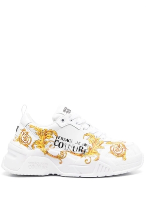 Versace Jeans Couture side logo-print detail sneakers - White