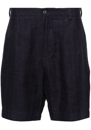 Sease mid-rise linen chino shorts - Blue
