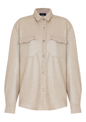 Amir Slama x Astrid glitter-detail shirt - Neutrals