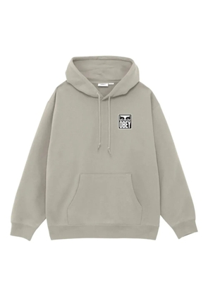 Obey Eyes Icon printed hoodie - Grey