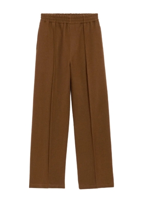 AMI Paris elasticated wool trousers - Brown