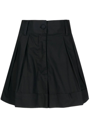 Bambah pleated high-waist shorts - Black