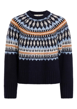 Marie Oliver Dion patterned sweater - Blue