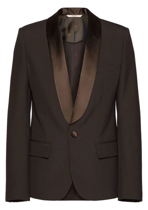 Valentino Garavani contrasting-lapels single-breasted blazer - Brown