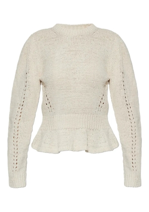 Ulla Johnson peplum puff-sleeve sweater - Neutrals