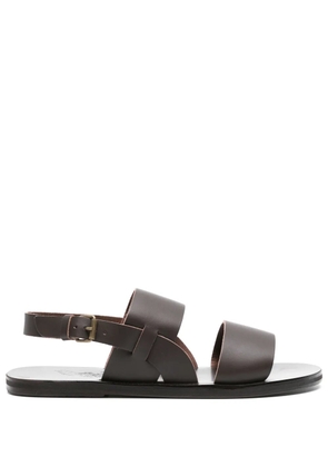 Ancient Greek Sandals Irodotos flat leather sandals - Brown