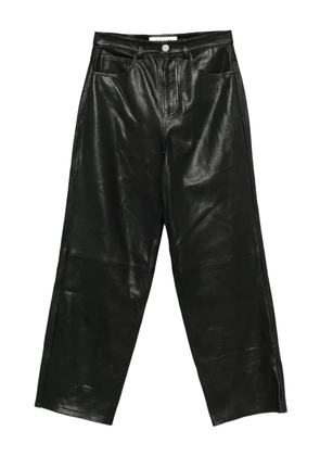 Róhe baggy leather trousers - Black