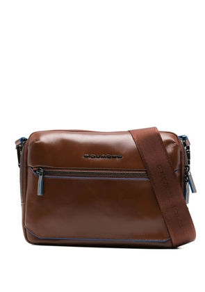 PIQUADRO zip shoulder bag - Brown
