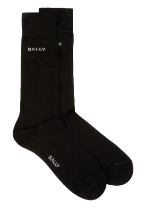 Bally logo-intarsia socks - Black
