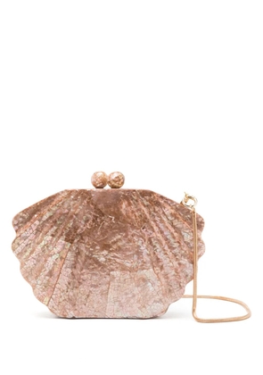 Isla mother-of-pearl clutch bag - Neutrals