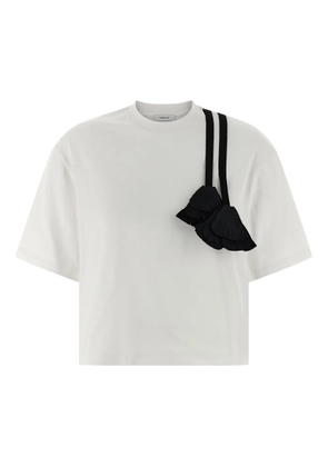 Ferragamo pleated-tassel T-shirt - White