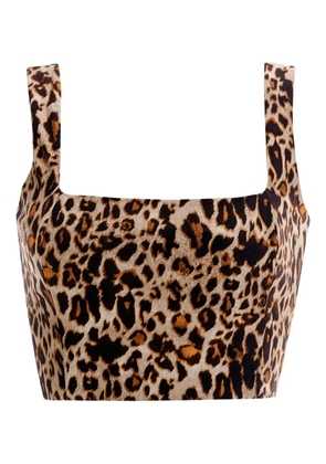 Agua Bendita leopard-print top - Brown