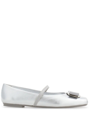 Ferragamo New Vara ballerina shoes - Silver