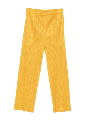 Pleats Please Issey Miyake pleated straight trousers - Yellow