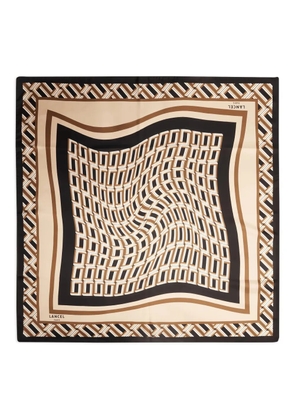 Lancel Monogramme geometric silk scarf - Neutrals