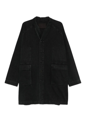 Nomen Nescio raglan-sleeve denim coat - Black