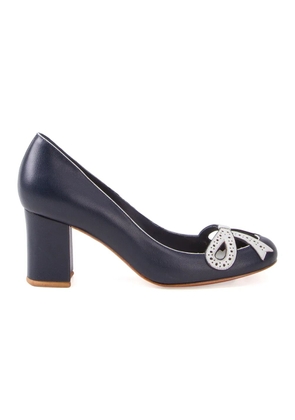 Sarah Chofakian chunky heel pumps - Blue
