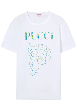 PUCCI logo-print cotton T-shirt - White