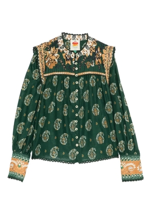 FARM Rio Tayla paisley-print shirt - Green