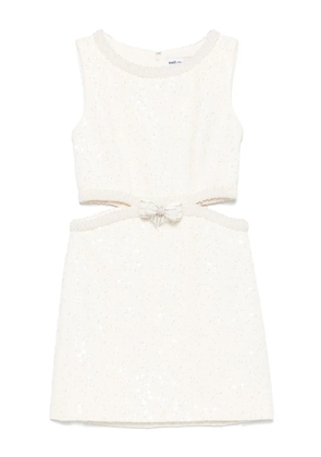 Self-Portrait bouclé mini dress - Neutrals