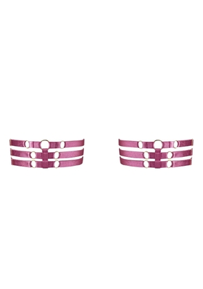 Bordelle Melusina strap-ring garters (set of two) - Pink