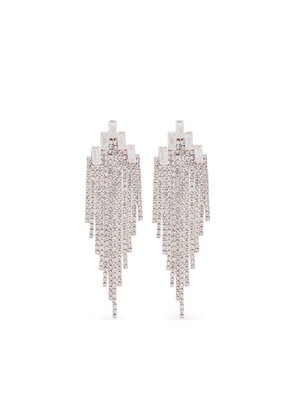 HZMER JEWELLERY rhinestone-embellishment earrings - Silver