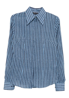 BLAKLACE striped-printed shirt - Blue
