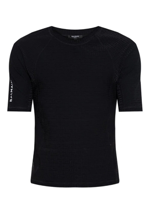 Balmain geometric-pattern short-sleeve T-shirt - Black