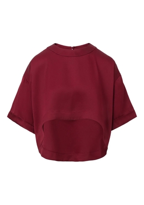 IL VOLO cropped short-sleeve T-shirt - Red