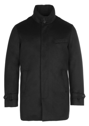Norwegian Wool down-filled car coat - Black