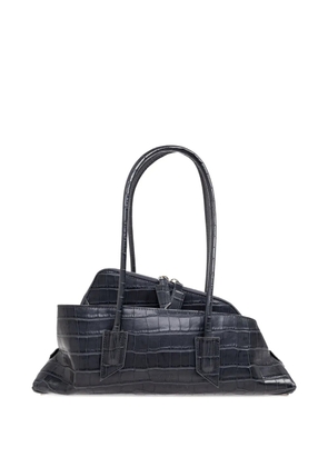 The Attico small La Passeggiata croc-embossed zip tote bag - Grey