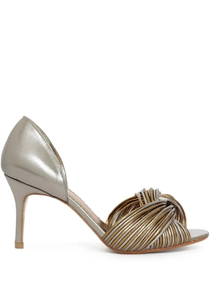 Sarah Chofakian Colagem peep toe pumps - Grey